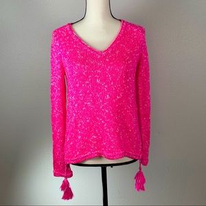 Lilly Pulitzer Side Tassel Sweater - Pink